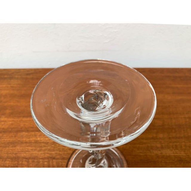 Vintage Glass Twisted Candle Stick Holder, 1970s For Sale - Image 9 of 18