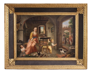 Italian Artist, Interior Scene, 1880, Oil on Canvas