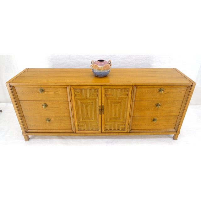 Thomasville 9 Drawers Two Door Compartment 75” Long Dresser Credenza MINT For Sale - Image 10 of 16