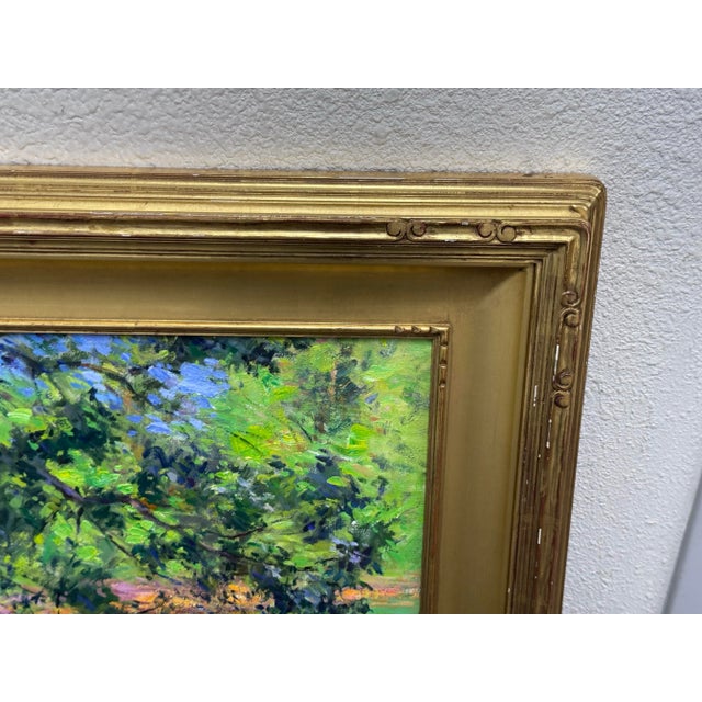 Gold Circa 2004 Gary David Hoffmann "Ducks on Willow Pond" Original Oil Painting, Framed For Sale - Image 8 of 12