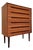 Teak Chest of Drawers with Recessed Long Handles, Denmark, 1960s For Sale