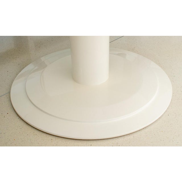 Modern White Lacquer Acrylic Top Dining Table Chairish