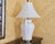 Vintage Paul Hanson Style White Ceramic Urn Table Lamp With Raised Botanical Relief Design For Sale - Image 14 of 18