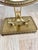 Italian Large 1950s Italian Brass Vanity Mirror With Pierced Star Border & Scroll Base, 22″ For Sale - Image 3 of 7