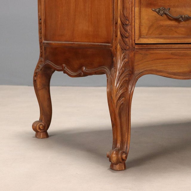 Wood Baroque Style Walnut Chest of Drawers For Sale - Image 7 of 11