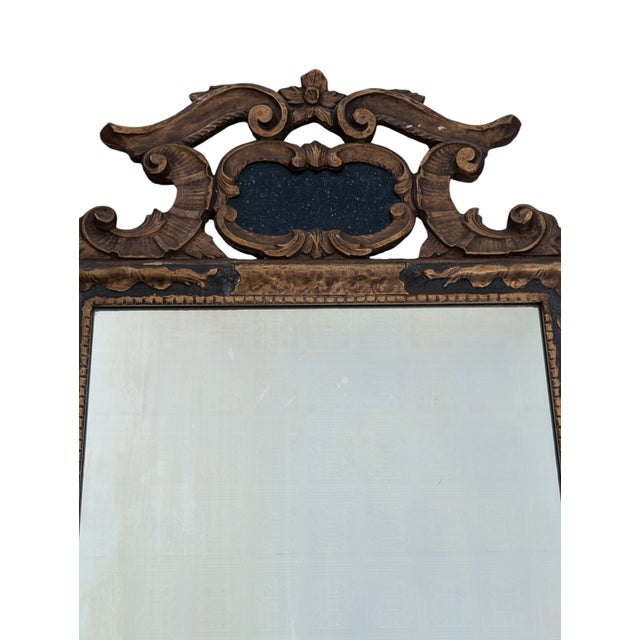 Antique 19th Century Italian Gilt and Painted Baroque-Style Mirror For Sale - Image 11 of 11