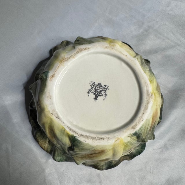 Vintage Kaldun & Bogle Majolica-Style Cabbage Ceramic Tureen For Sale - Image 4 of 10