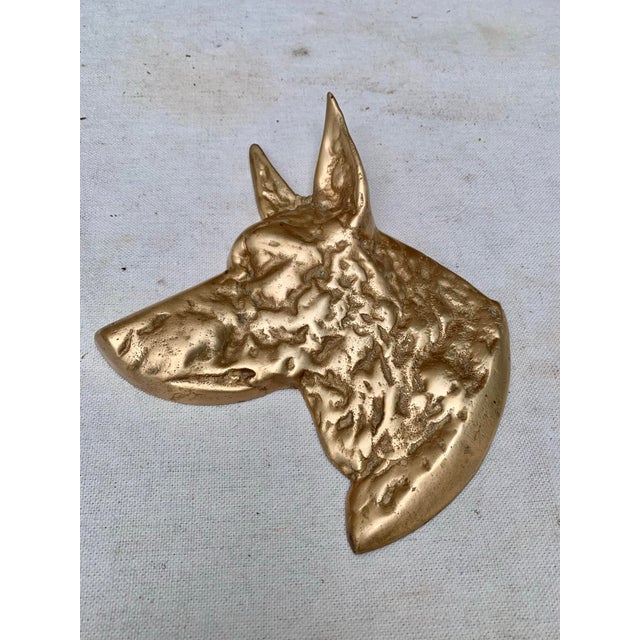 Early 20th Century English Brass German Shepherd Dog Wall Art For Sale - Image 4 of 5