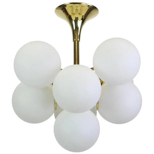 Swiss Atomic Brass Chandelier, 1960s For Sale - Image 10 of 10