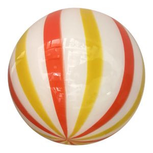 Italian Murano Glass Swirlings Sphere Flush Mount in 70's Style