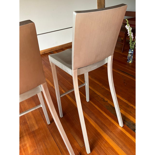 Brushed Aluminum Hudson Stool Designed by Philippe Starck for Emeco For Sale - Image 9 of 15