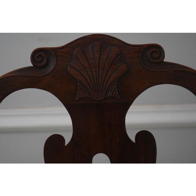 1960s Pair Kittinger Cw-146 Colonial Williamsburg Mahogany Side Chairs For Sale - Image 5 of 18