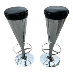 Mid 20th Century Bar Stools - a Pair