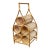 Vintage Boho Wicker & Rattan 6-Bottle Wine Rack – Handwoven Mid-Century Holder For Sale