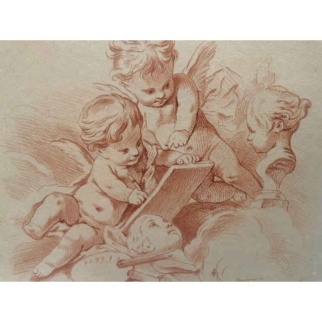 Antique French Engraving by Auguste Pequegnot For Sale - Image 4 of 10