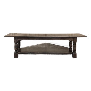 19th Century Rustic Country French Trestle Banquet Table For Sale