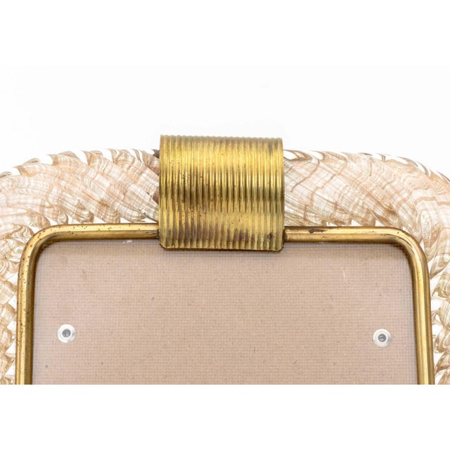 Modern Barovier & Toso Murano Glass Picture Frame For Sale - Image 3 of 7