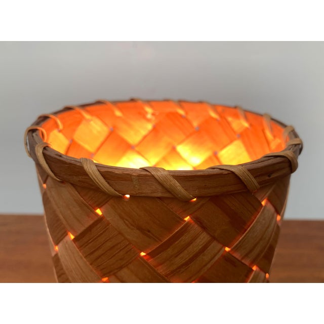 Mid-Century Swedish Wooden Veneer Table Lamp from Vamhus, 1960s For Sale - Image 18 of 18