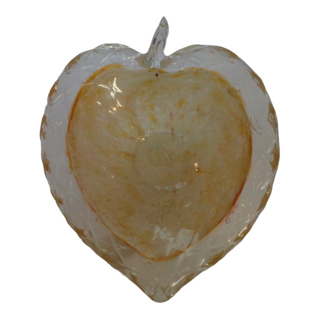 Vintage Murano Apple Shaped Bowl For Sale