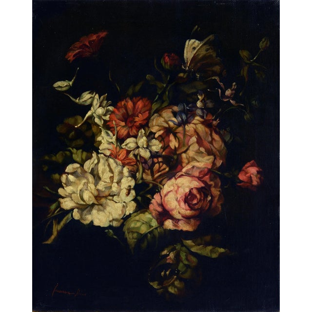 Step into a world of classical allure with this stunning still-life oil painting by Francesca Strino, internationally...