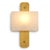 Modern Antique Modernist Brass & Alabaster Wall Lamps, Set of 2 For Sale - Image 3 of 10