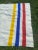 Vintage Hudson Bay Style Midcentury white with Red, Blue, and Yellow Striped Wool Blanket- in excellent vintage condition....