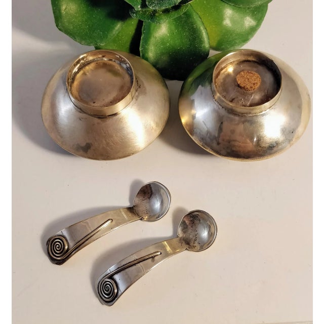 Vintage Native American Southwest Sterling Salt Cellar Pepper For Sale - Image 4 of 7