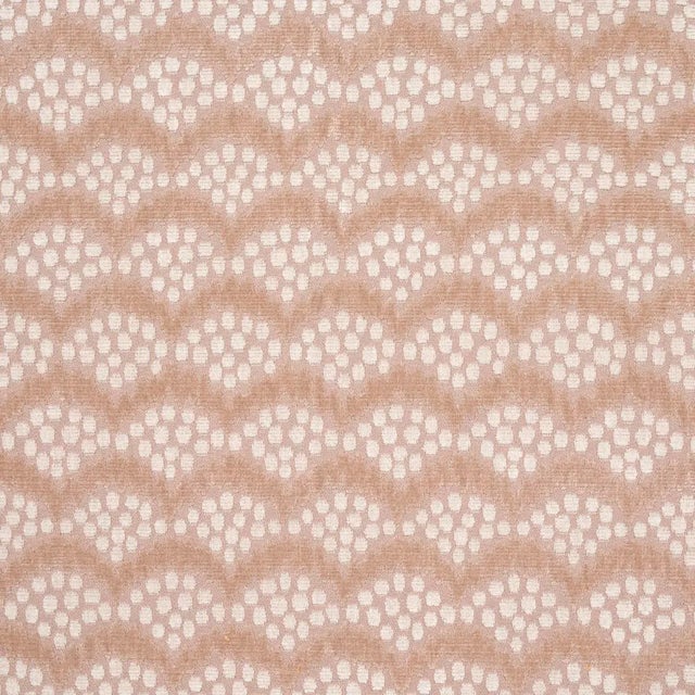 Contemporary Schumacher x Neisha Crosland Pollen Cut Velvet Fabric in Soft Clay For Sale - Image 3 of 4