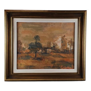 Gheorghe Raducanu, Landscape, 1970s, Oil on Canvas For Sale