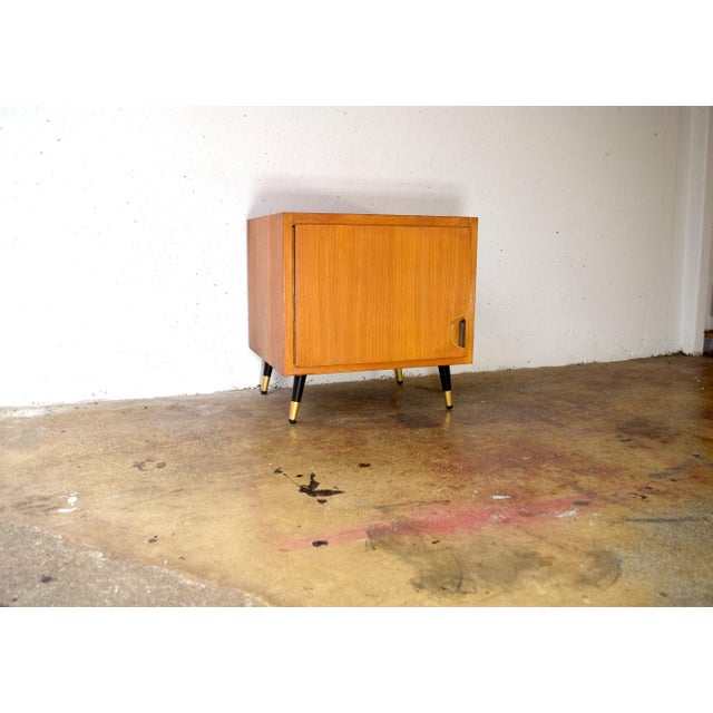 Black Bedside Chest of Drawers, 1950s For Sale - Image 8 of 8
