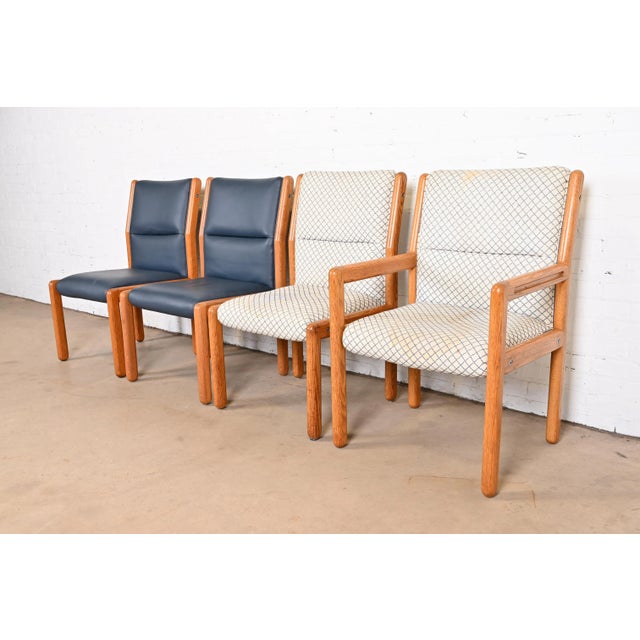 Mid-Century Modern Dunbar Mid-Century Modern Solid Oak Dining Chairs, Set of Four For Sale - Image 3 of 11