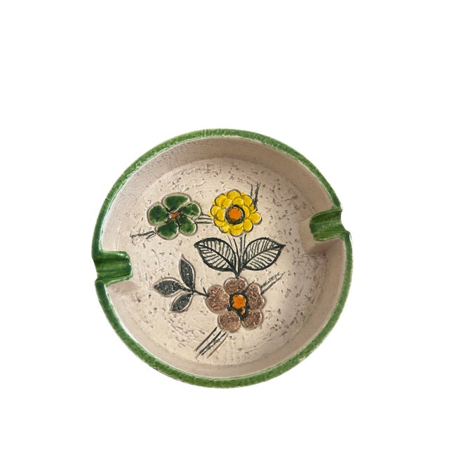 Aldo Londi Large Floral Vase With Matching Large Ashtray For Sale In Los Angeles - Image 6 of 7