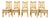 Boho Chic Chunky Bamboo Dining Chairs, 1960, Set of 5 For Sale