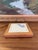 Mid 20th Century Vintage Handcrafted Ceramic Tile With Likely Oak Frame and Blue Floral Motif, Made in Usa. For Sale - Image 5 of 9