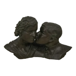 Laura Simpson C.1948 Double Male Figural Bronze Sculpture