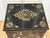 Late 20th Century Late 20th Century Chinese Lacquered Hardstone & Soapstone Inlay Chinoiserie Cabinet Bird & Floral Motif For Sale - Image 5 of 9