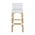 2020s Serienna 30 in. Seat Height Rectangular Rattan Low Back Bar Stool, Smooth White For Sale - Image 5 of 11