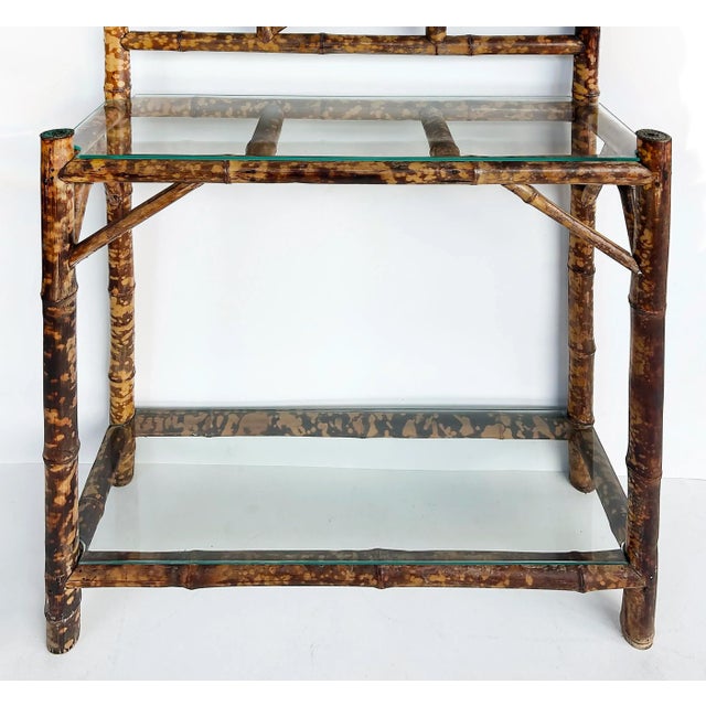 Aesthetic Movement English Tortoise Burnt Bamboo Hall Stand, 1880s For Sale - Image 9 of 13