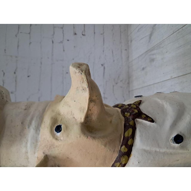 Vintage Cast Iron Butchers Pig Advertising Prop, 1930 For Sale - Image 11 of 18