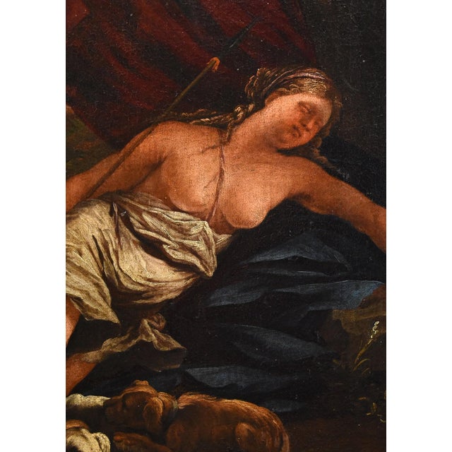 Guillaume Courtois / Il Borgognone, Diana & Cupid, 1650, Oil on Canvas For Sale - Image 9 of 15