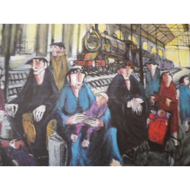 Elie Pesatori, La gare Paris, Paris Liverpool & La femme en rouge, Lithographs, 1970s-1980s, Set of 3 For Sale - Image 11 of 18