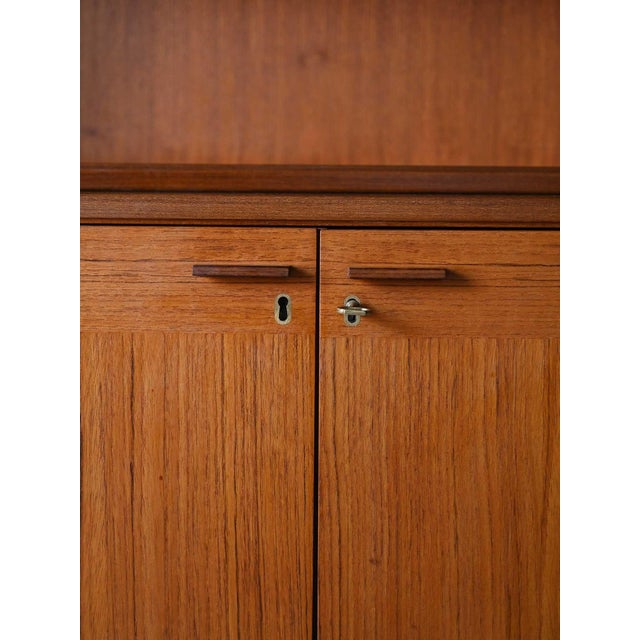 Brown Vintage Bookcase Cabinet, 1960s For Sale - Image 8 of 9