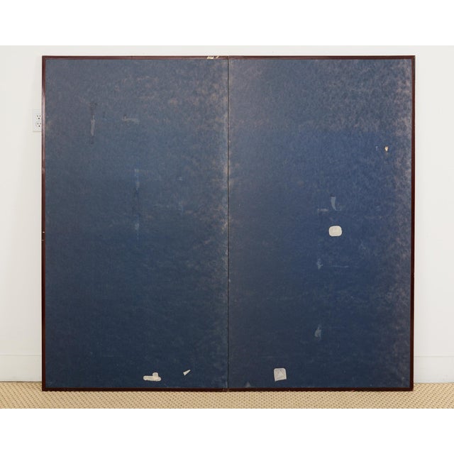 Pair of Japanese Two Panel Screens Edo Period Vignettes For Sale - Image 11 of 12