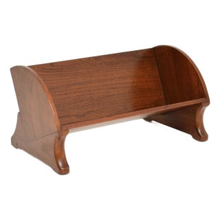 Art Deco Walnut Book Trough, 1930s For Sale