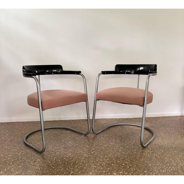 Bauhaus Cantilever Model J-2 Armchairs by Jan Schröfer, the Netherlands, 1936, Set of 2 For Sale - Image 4 of 11