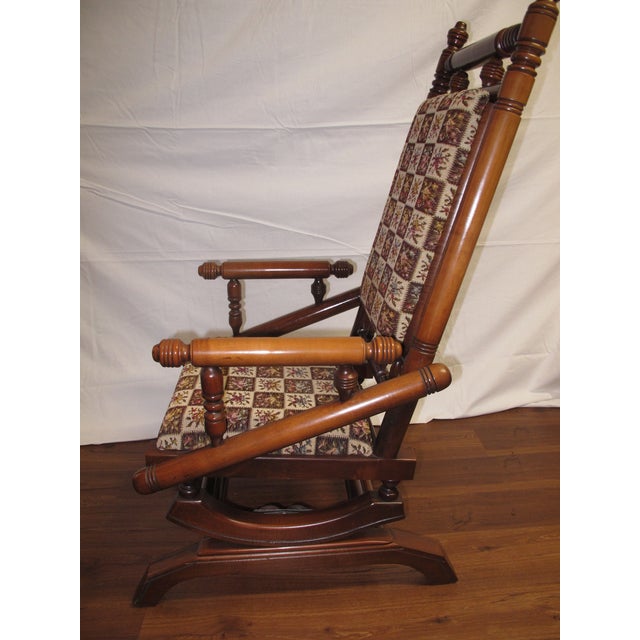 Antique Eastlake Victorian Turned Walnut Platform Rocking Chair Chairish