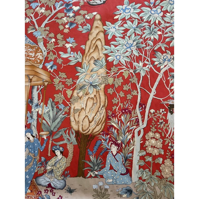 Textile Cowtan & Tout 3 Yards Taj Pahari Cotton Fabric Red For Sale - Image 7 of 7