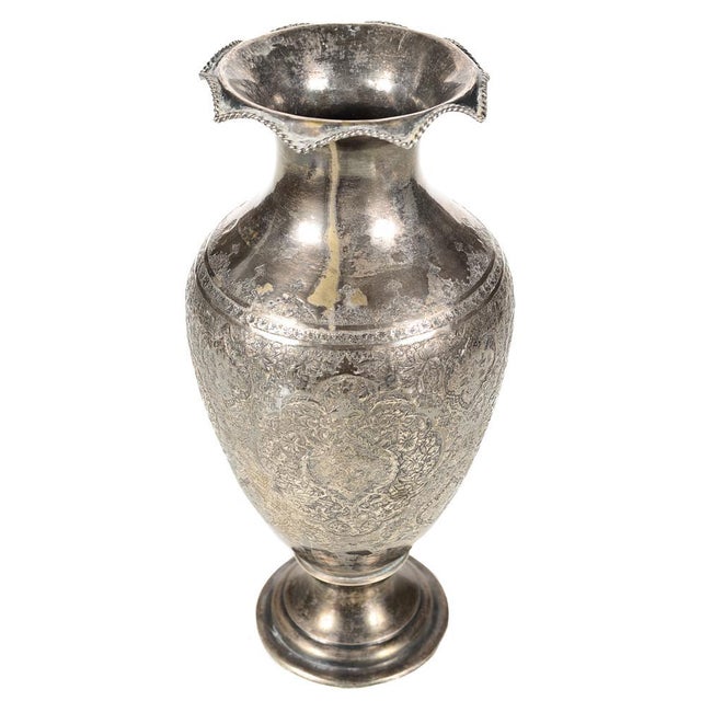 Antique Persian Silver Vase Chairish