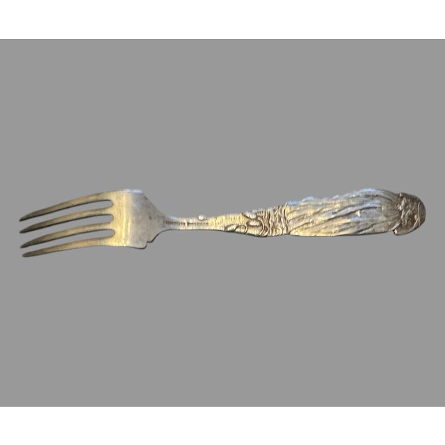 Tiffany and Co. Antique Tiffany & Co Sterling Silver Nursery Rhyme Little Bo Peep Youth Fork For Sale - Image 4 of 6