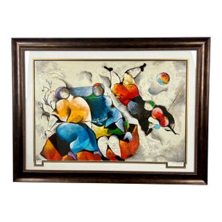 David Schluss Love Story Limited Edition Serigraph Hand Signed & Hc32/45 1995 For Sale